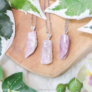 Ruwe roze toermalijn 925 zilver - Crystal Cave