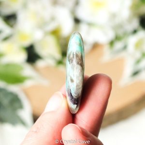 Amazoniet met rookkwarts plat - Crystal Cave