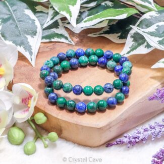 Azuriet malachiet powerbeads - Crystal Cave