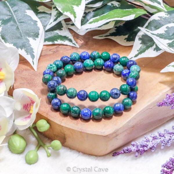 Azuriet malachiet powerbeads - Crystal Cave