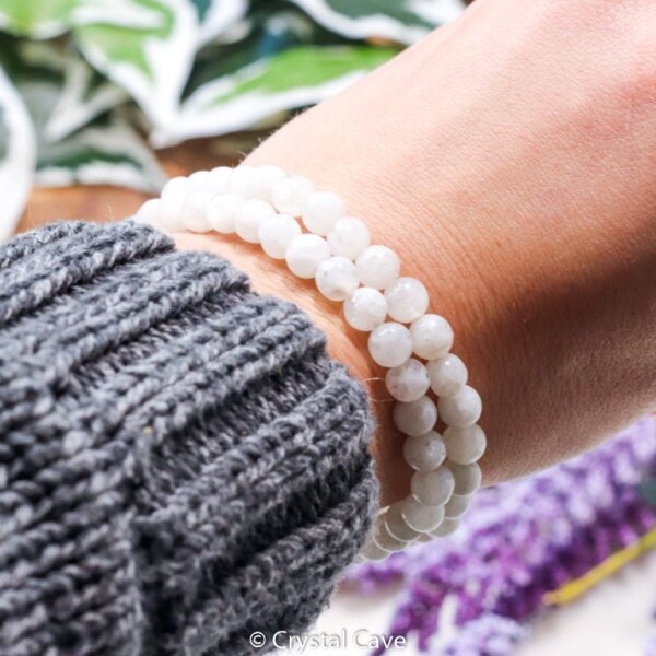 Regenboog maansteen 6mm armband - Crystal Cave