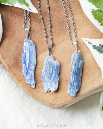 Ruwe kyaniet ketting - Crystal Cave