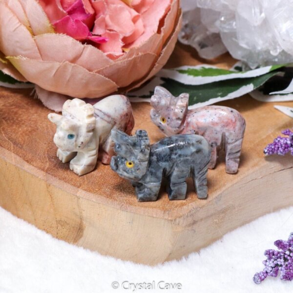 Speksteen dier triceratops - Crystal Cave