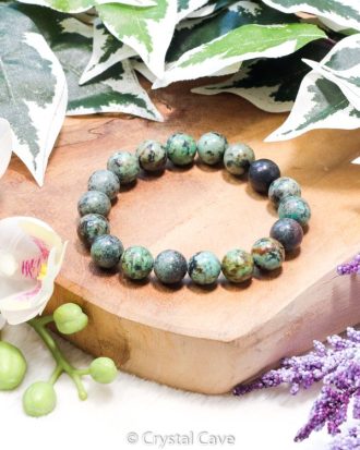Afrikaanse turkoois natuursteen armband - Crystal Cave