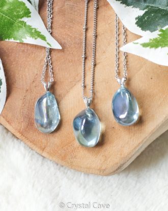 Aqua aura 925 zilver - Crystal Cave