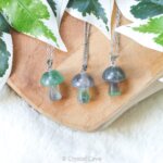 Fluoriet paddenstoel ketting - Crystal Cave