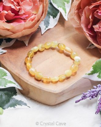 Gele opaal barock armband - Crystal Cave