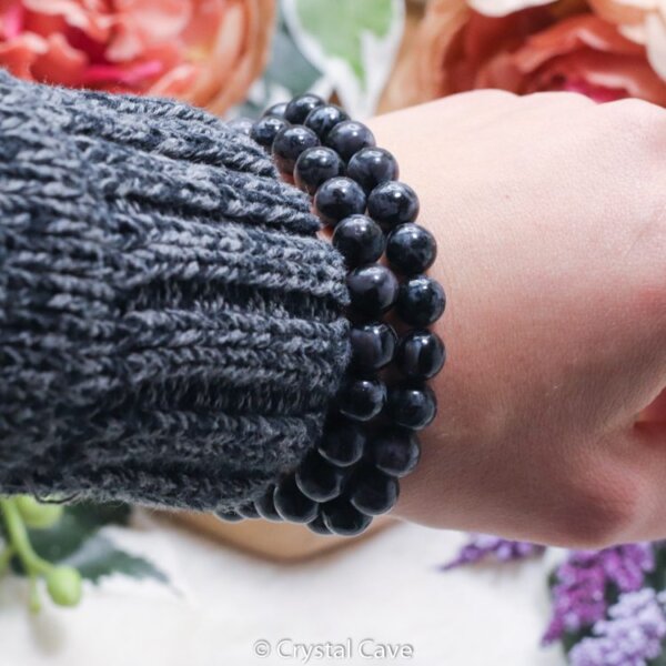 Indigo gabbro 8mm armband - Crystal Cave
