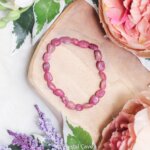 Roze toermalijn trommelsteen armband - Crystal Cave