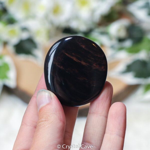 Rode fluweel obsidiaan cabochon - Crystal Cave