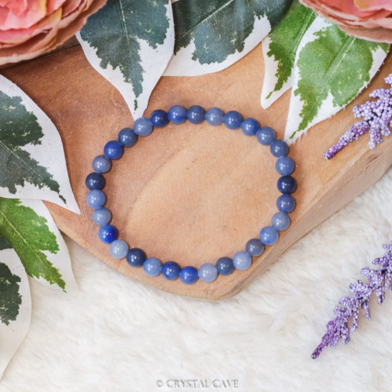 Blauwe aventurijn powerbeads - Crystal Cave