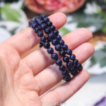 Blauwe goudsteen edelsteen kinderarmband - Crystal Cave