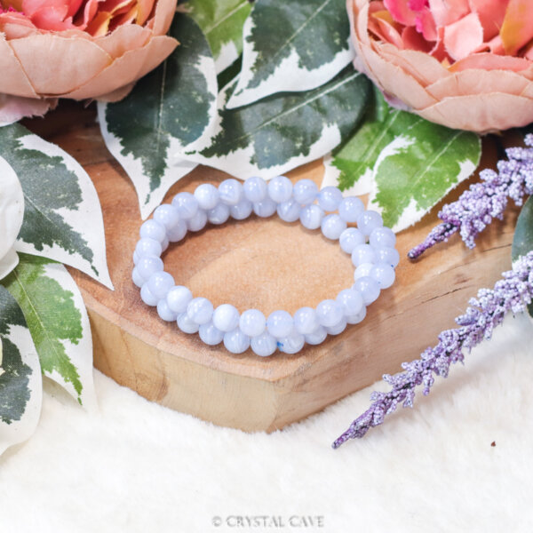 Blue lace agaat powerbeads - Crystal Cave