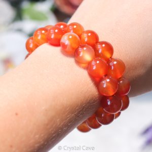 Carneool 12mm armband - Crystal Cave