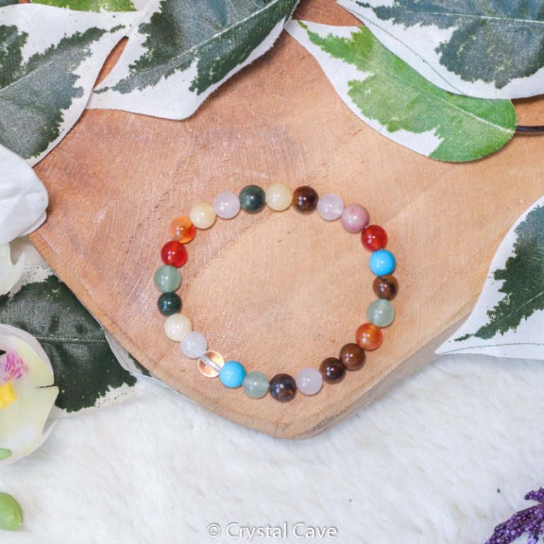 Regenboog edelstenen kinderarmbandje - Crystal Cave