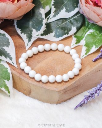 Witte jade armbandje - Crystal Cave