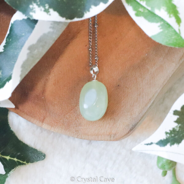 New jade zilveren ketting - Crystal Cave