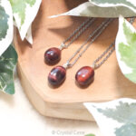 Rode tijgeroog edelsteen ketting - Crystal Cave