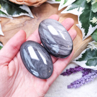 Zilver obsidiaan grote edelsteen - Crystal Cave