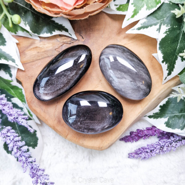 Zilver obsidiaan jumbo steen - Crystal Cave