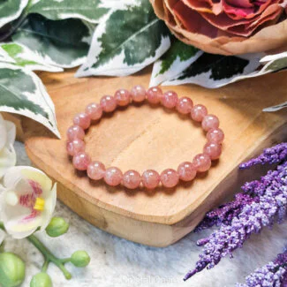 Aardbeienkwarts armbandje - Crystal Cave