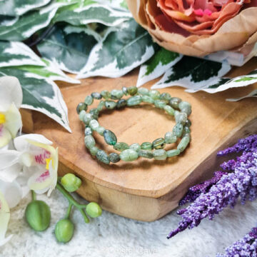 Groene kyaniet knuffelsteen armband - Crystal Cave