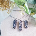 Sneeuwvlok obsidiaan dubbeleinder ketting - Crystal Cave