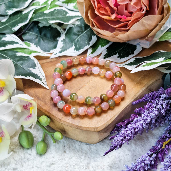 Edelstenen en Mineralen A 66 Yanyuan agaat powerbeads - Crystal Cave