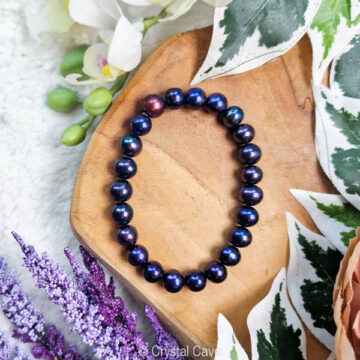 Zwarte parel accessoire - Crystal Cave