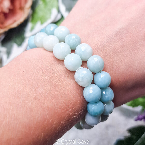amazoniet 10mm facet armband