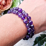 amethistkwarts 8mm facet armband