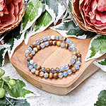 lemurian aquatine calciet kogelarmband