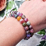 multi toermalijn 8mm armband
