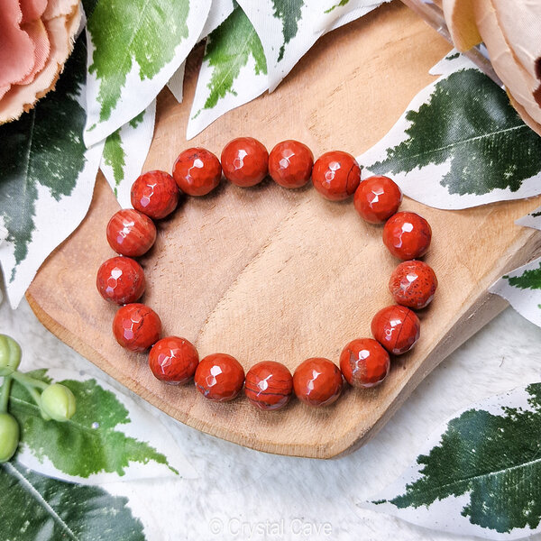 rode jaspis natuurlijke edelstenen armband