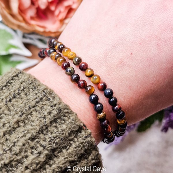 tijgeroog rode tijgeroog valkenoog 4mm armband