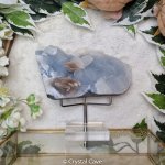 Zwarte Chalcedoon met Stilbiet Cluster uit India 143